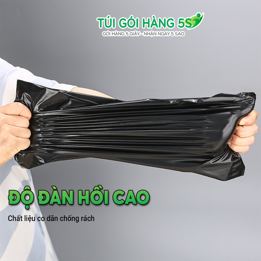 Túi Gói Hàng Màu Đen 5S Niêm Phong Keo Tự Dính Đủ Kích Thước