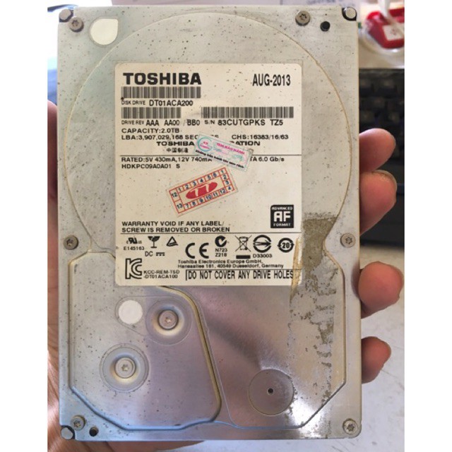 Ổ cứng 2tb sức khỏe 100% đã test bằng 3 phần mềm ok