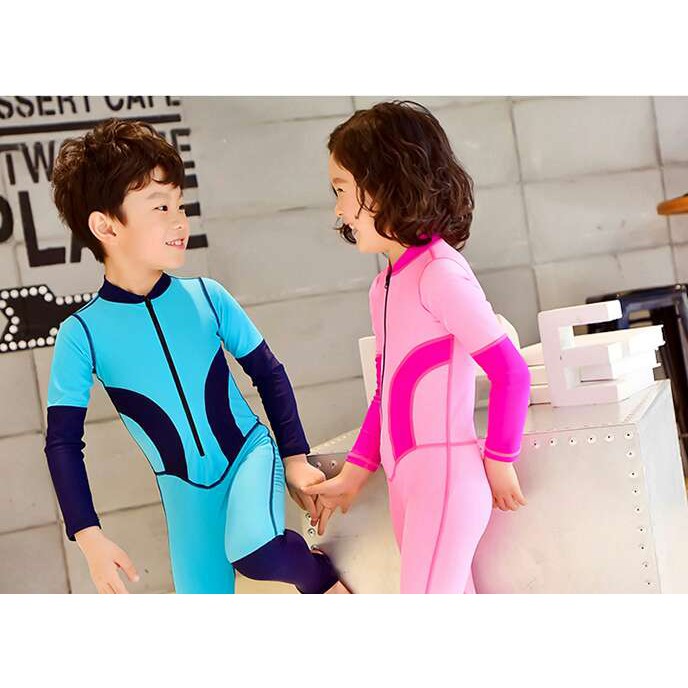 Đồ bơi bé gái liền thân tay dài quần dài | BigBuy360 - bigbuy360.vn