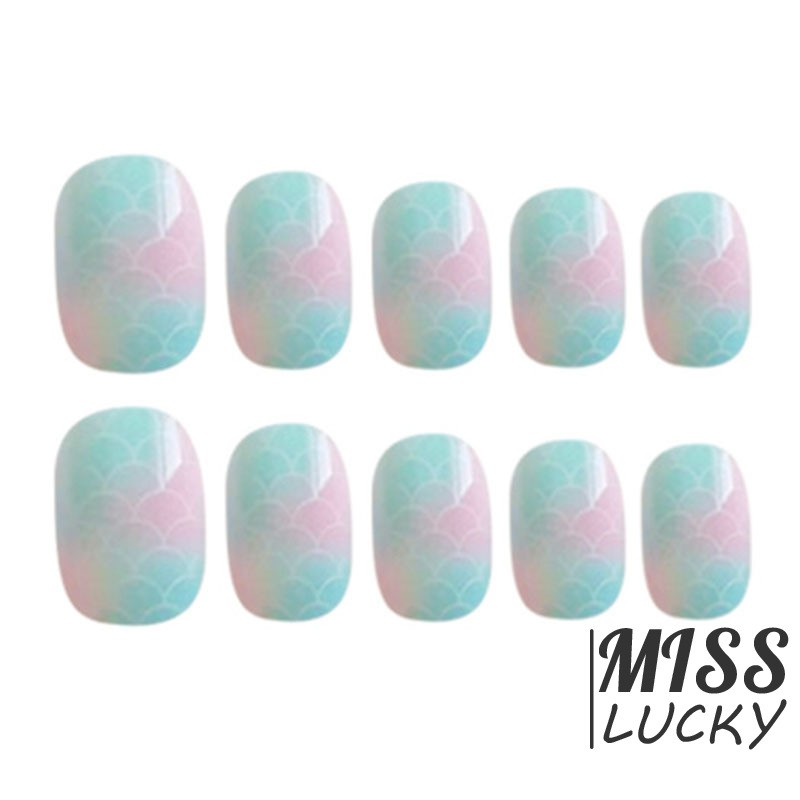 Bộ Móng Tay Giả Màu Kẹo Ngọt Không Độc Hại Cho Trẻ Em