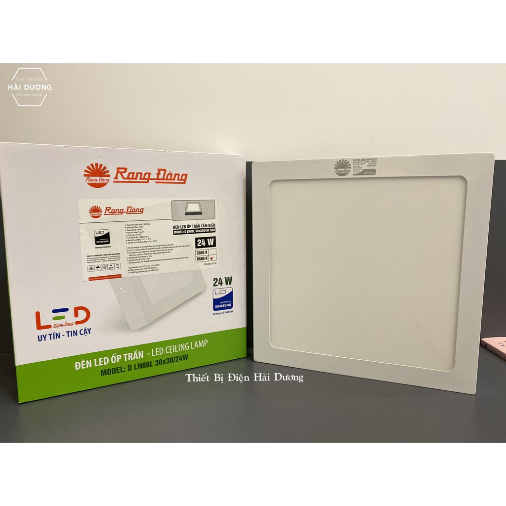 Đèn LED Ốp trần Vuông 24W Rạng Đông D LN08L 30x30/24W