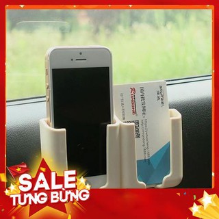 [Nhập SSANP199310 giảm 10K] Giá đỡ điện thoại kiêm hộp để đồ trên xe oto màu đen