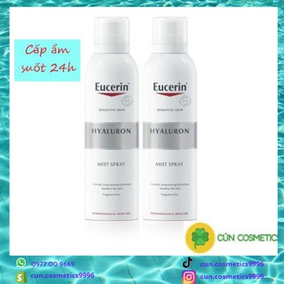 ✅[CHÍNH HÃNG] Combo 2 Xịt Khoáng Eucerin Hyalruon Mist Spray Sensitive 150ml