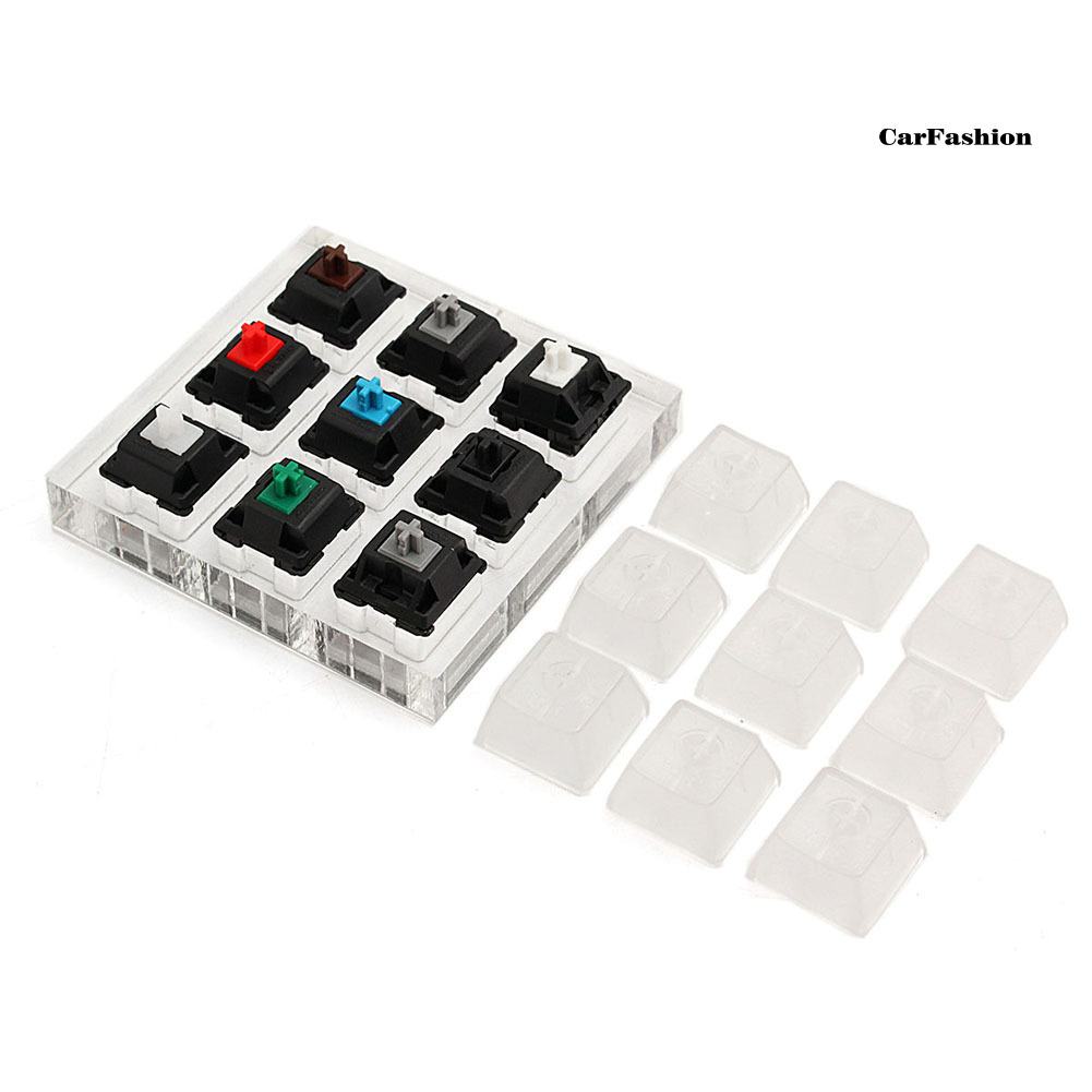 Dụng Cụ Kiểm Tra Bàn Phím 9 Phím Bằng Nhựa Trong Suốt Cho Cherry Mx Switches