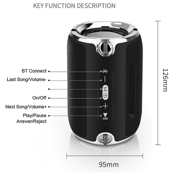 Loa bluetooth di động S518 có dây đeo