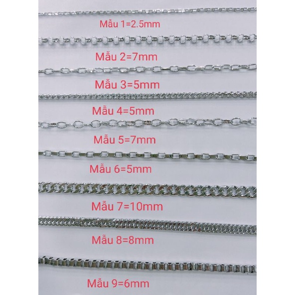 Bộ sưu tập vòng cổ dây xích nam nữ nhiều mẫu nhiều kích thước