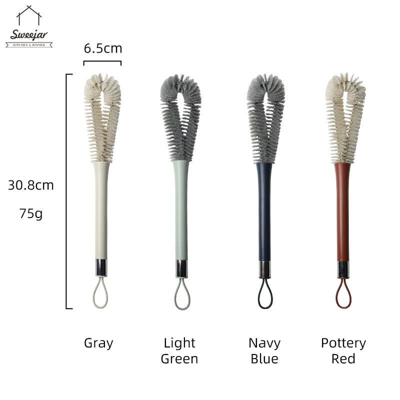 Cọ chùi cốc/ ống SWEEJAR sợi nylon cán dài đa năng tùy chọn màu sắc