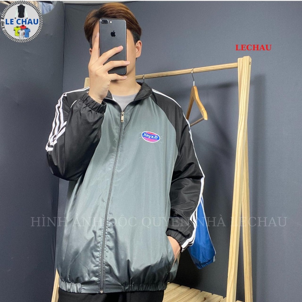 Áo khoác dù 2 lớp nam nữ form rộng AKD44 jacket unisex XNYX phối viền tay streetstyle hottrend phù hợp sinh viên LECHAU