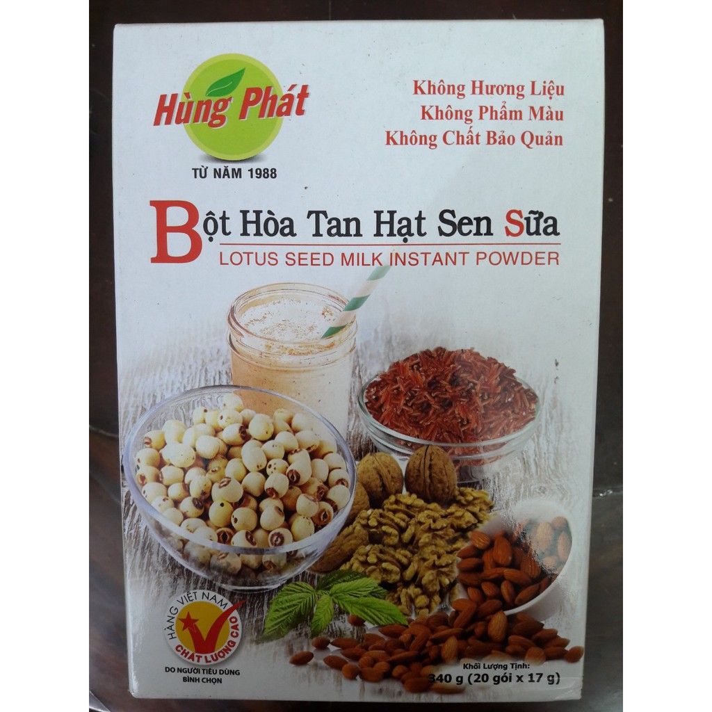 CHÍNH HÃNG BỘT HÒA TAN HẠT SEN SỮA Hiệu Macha - Thương Hiệu Hùng Phát