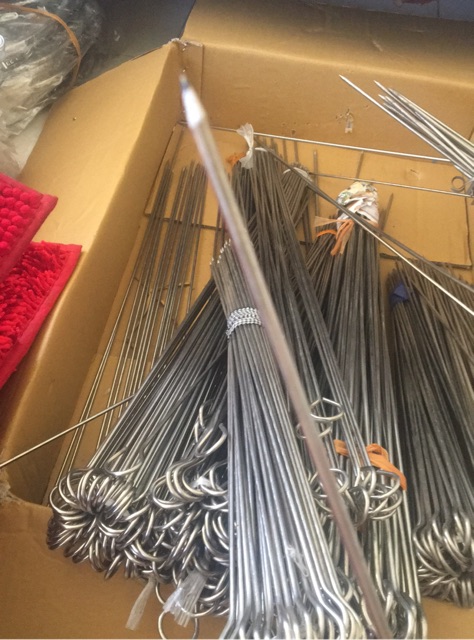 Combo 10 xiên inox dài 50cm