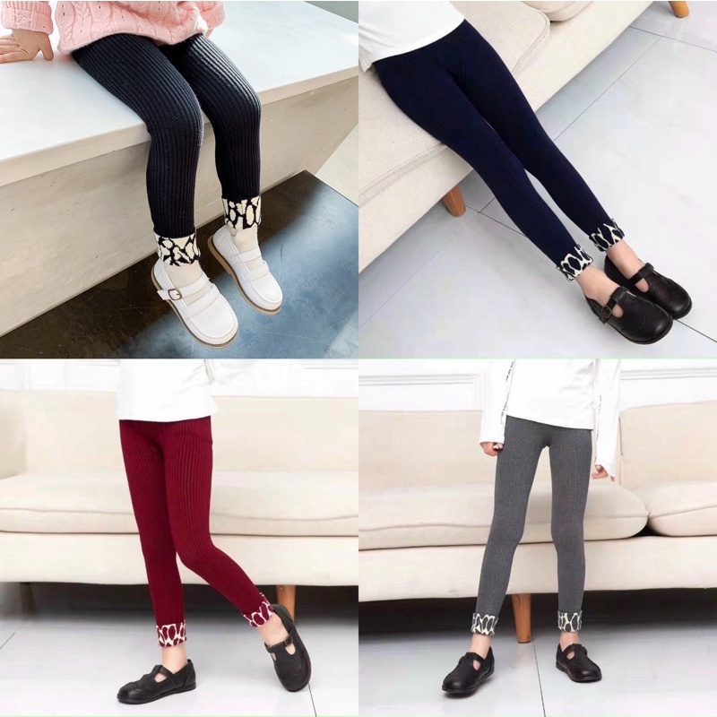 Quần legging len Quảng châu cho bé 15-30kg (gấu báo)