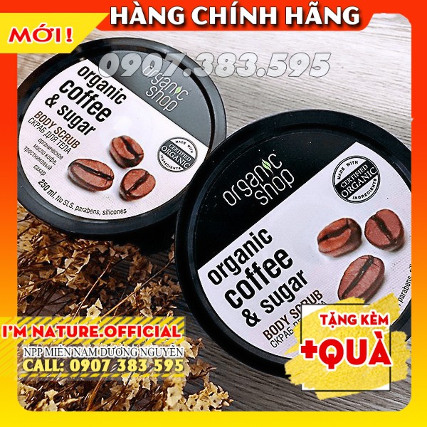 Tẩy Da Chết Body Chiết Xuất Cà Phê Organic Shop - Tẩy Tế Bào Chết Body Cà Phê