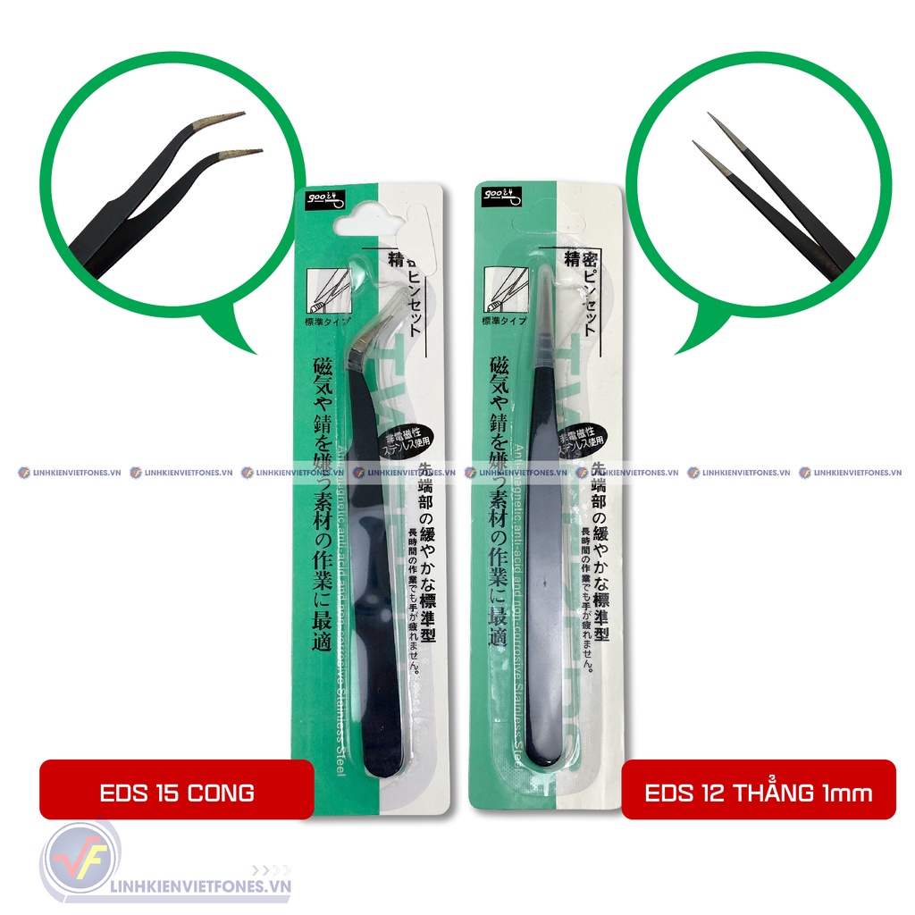 Nhíp gắp  lông, gắp đá, nhíp gắp linh kiện chống tĩnh điện, Nhíp Tweezers ESD đen