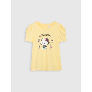 [WABRCNFT91 - 10% - Tối đa 30K - ĐH từ 99K] Áo phông bé gái cotton USA in hình Hello Kitty CANIFA - 1TS21S018