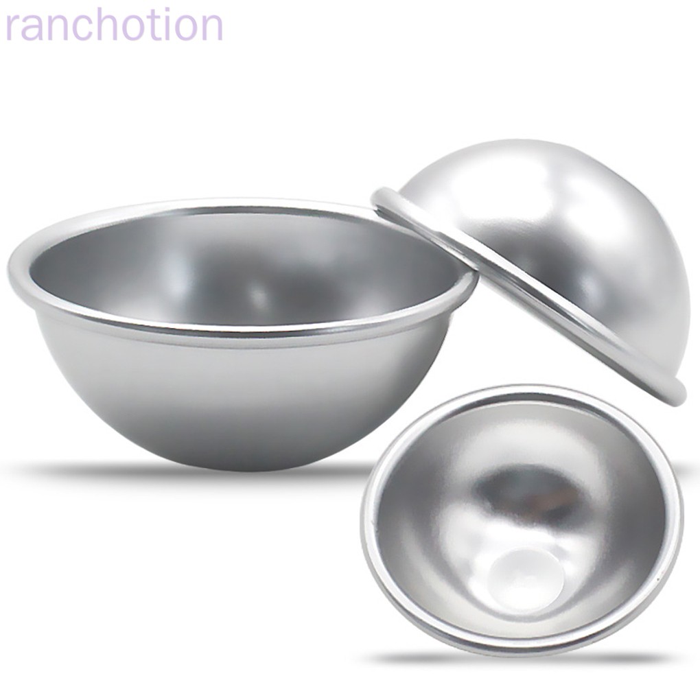 Set 3 khuôn làm bánh hình bán cầu bằng hợp kim nhôm tiện lợi