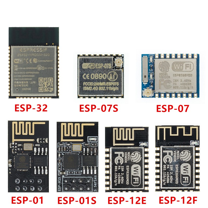 Mô Đun Thu Phát Tín Hiệu WIFI Không Dây ESP8266 ESP-01 ESP-01S ESP-07S ESP-12 ESP-12E ESP-12F ESP-32 2.4