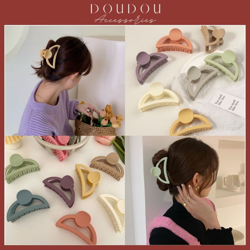 Kẹp tóc càng cua Hàn Quốc DOUDOU Cặp tóc càng cua tiểu thư gam màu kẹo ngọt xinh xắn đáng yêu ZJ026