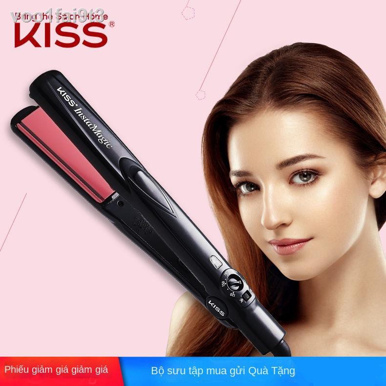 ( Sẵn)Dải lụa Kiss Silica gel cuộn thẳng của Mỹ Máy duỗi tóc công dụng kép Nẹp điện khối lượng lớn không làm tổn thương