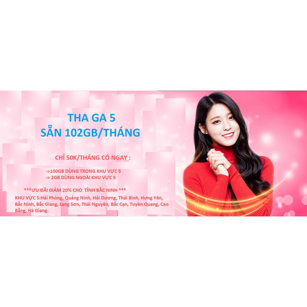 SIM 4G MOBI GÓI THẢ GA 5 / MAX BĂNG THÔNG SẴN THÁNG ĐẦU CHỈ DÙNG TRONG KHU VỰC 5