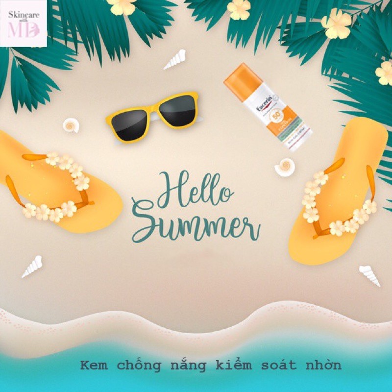 {CHÍNH HÃNG} Kem chống nắng Eucerrin cho da nhờn mụn Sun Gel Cream Oil Control SPF50+