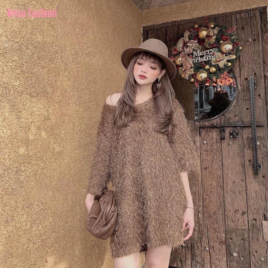 [Mã WARUN27 giảm 12k đơn 99k] Váy Lông Nữ Cổ Tròn TEMA - Váy Nữ Tay Dài Lông Tua Rua Kèm Belt Siêu | BigBuy360 - bigbuy360.vn