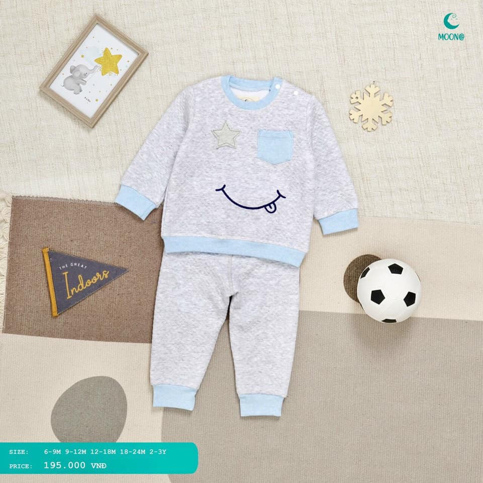 Moon bộ nỉ trần bông cho bé