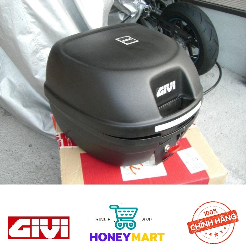 Thùng Đựng Đồ Xe Máy Givi E26N Monolock 26 Lít Tặng đế đệm Hàng chính hãng Honeymart
