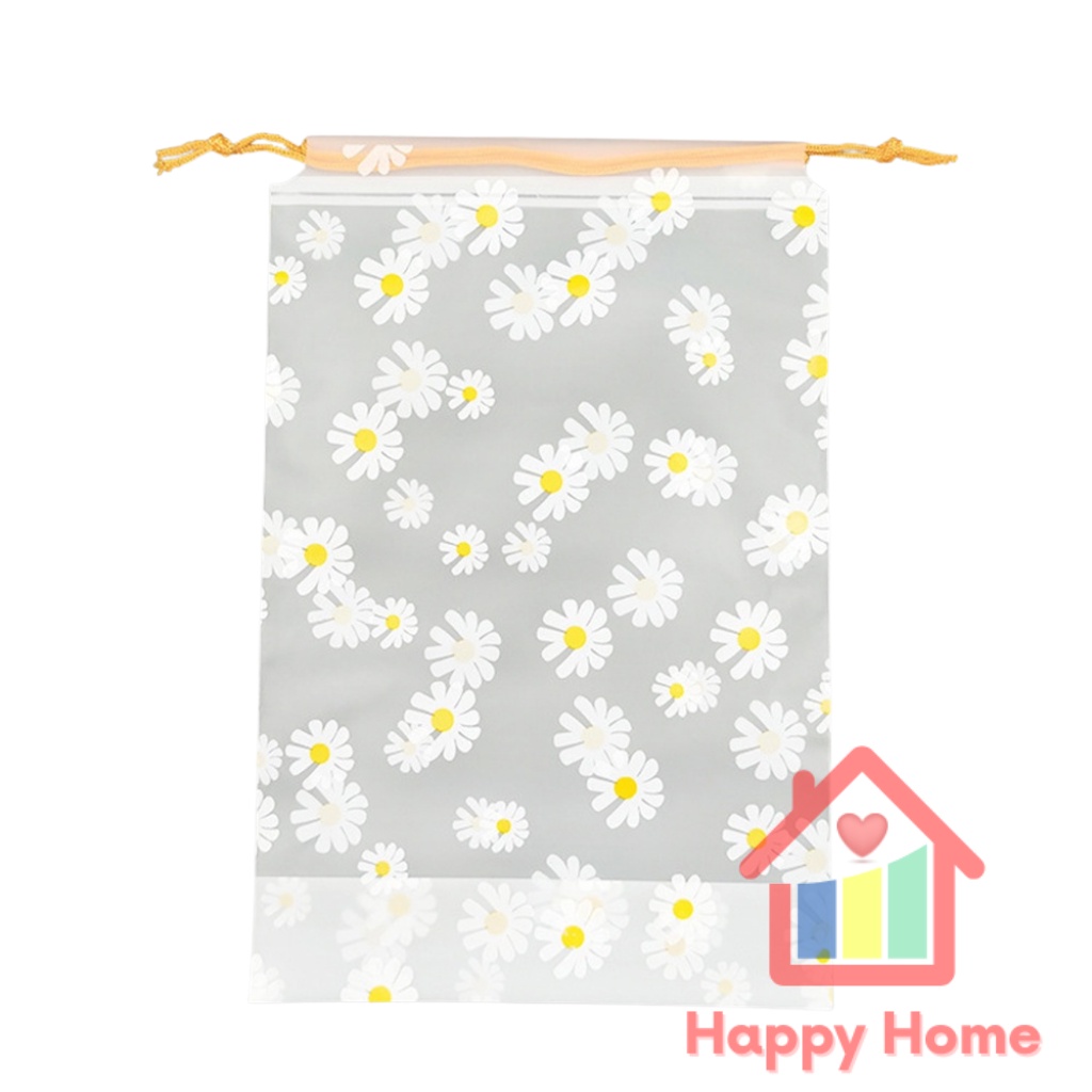 Túi dây rút Gấu Brown, Mèo xinh, Hoa cúc đi du lịch, đựng giày dép dã ngoại Happy Home