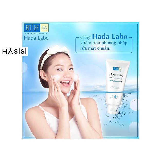 Sữa Rửa Mặt Dưỡng Ẩm Tối Ưu HADA LABO ADVANCED NOURISH HYALURON 80g