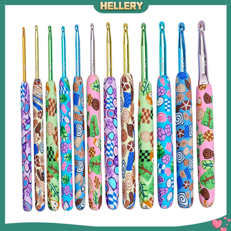 Bộ Kim Móc Len Thủ Công Nhiều Màu Sắc Kích Thước 2.25-6.5mm