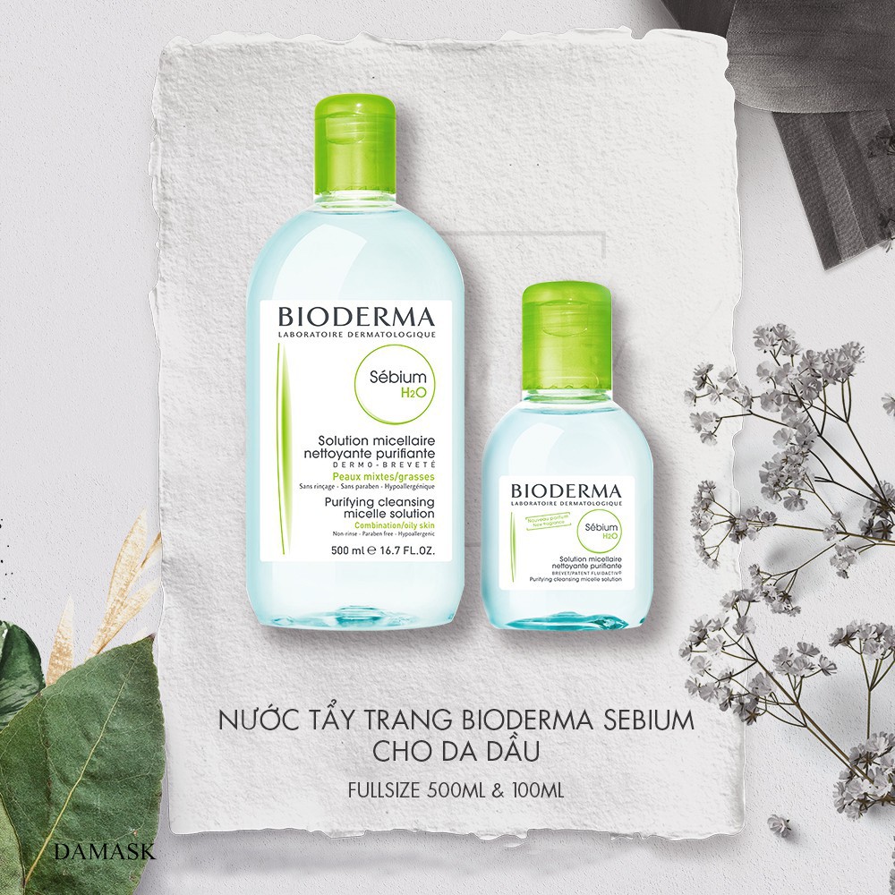 BIODERMA - DUNG DỊCH LÀM SẠCH VÀ TẨY TRANG CÔNG NGHÊ Micellar Bioderma Sebium H2O - 500ML