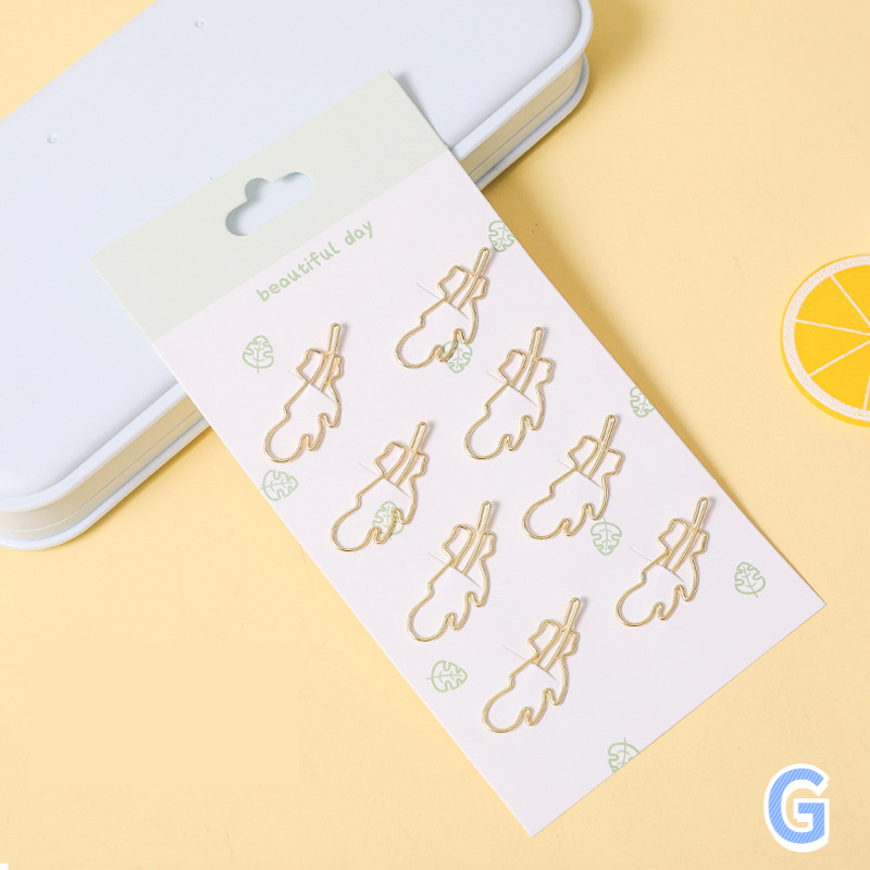 Bộ 8 móc đánh dấu sách bằng kim loại hình thú cưng đáng yêu