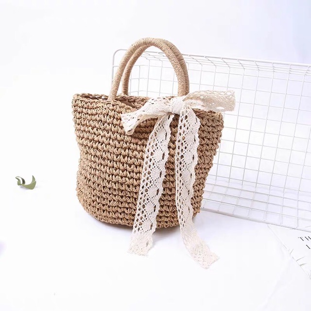 [Mã FAMAYWA2 giảm 10K đơn từ 50K] Túi Cói Nơ 12 Màu Xinh Vô Đối | BigBuy360 - bigbuy360.vn