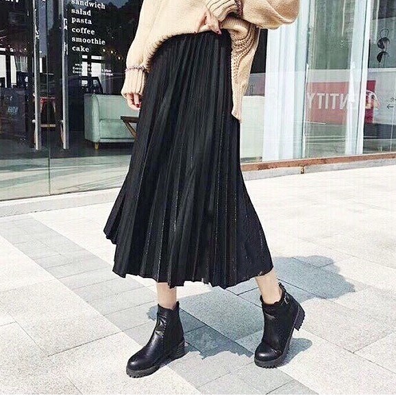 CHÂN VÁY XẾP LI MIDI QUẢNG CHÂU
