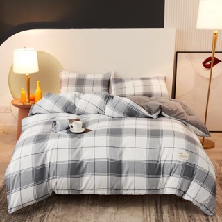 Bộ chăn ga tici cotton kẻ
