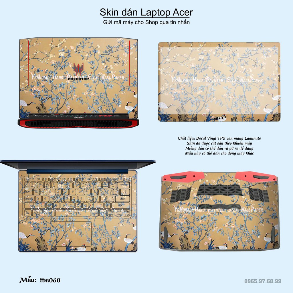 Skin dán Laptop Acer in hình Tranh thủy mặc _nhiều mẫu 3 (inbox mã máy cho Shop)