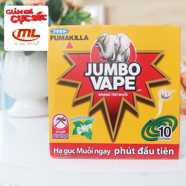 Nhang diệt trừ muỗi Jumbo hương lài 10 khoanh