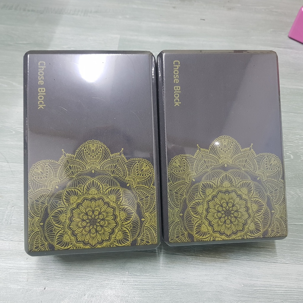 Gạch tập Yoga cao cấp EVA 220g, block tập yoga hoa văn mới