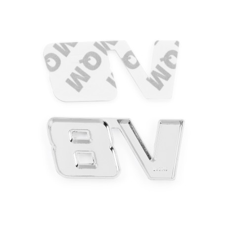 Decal kim loại nổi 3D V6 V8 tem logo biểu tượng miếng dán xe hơi ô tô tương thích Toyota Camry Land Cruiser Honda Accord