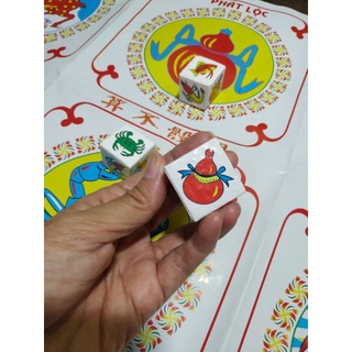 COMBO 2 BỘ BỘ ĐỒ CHƠI BẦU CUA TÔM CÁ HỘT MÚT ( XỐP )