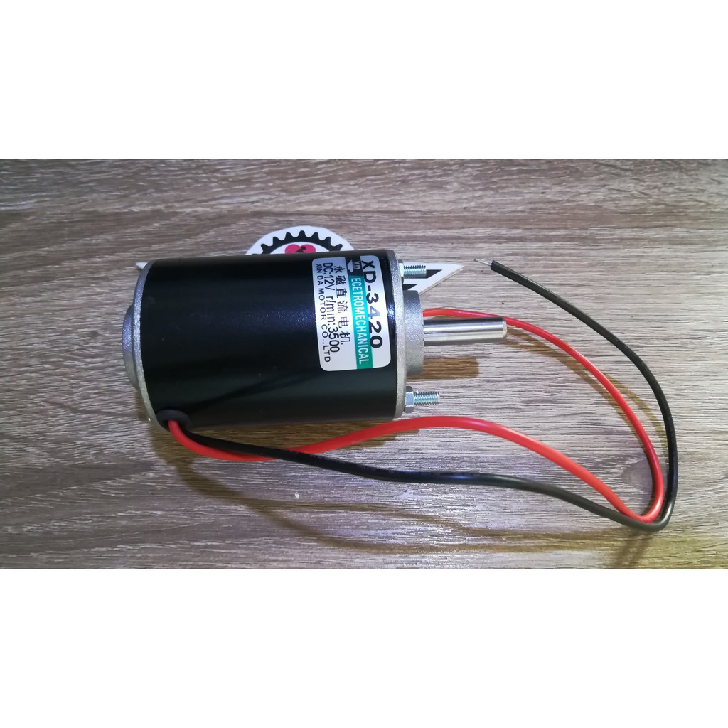 Động cơ DC tốc độ cao XD-3420 Có 2 loại 12V và 24V Điện 30W Màn hình nam châm vĩnh viễn CW / CCW
