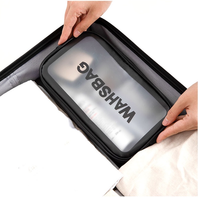 Túi washbag 30x21x12cm du lịch đựng mỹ phẩm và phụ kiện chống thấm nước, dễ dàng vệ sinh và quản lí đồ đạc ngăn nắp