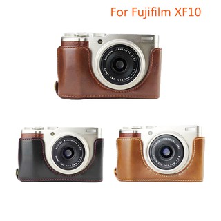 New PU Leather Camera Case Half Body Cover For Fujifilm XF10 FUJI X-F10