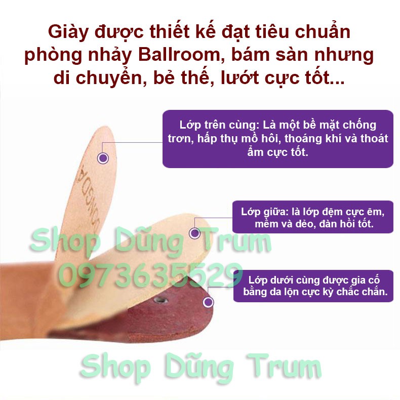 Giày Khiêu Vũ 7cm Dance Sport, Giày Nhảy LaTin Người Lớn