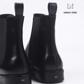 Giày da Chelsea Boots Classic Black CB02 LEMANS