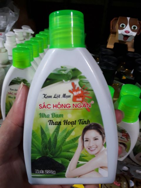 Gel lột mụn nha đam than hoạt tính và nha đam sắc hống ngân 200ml.