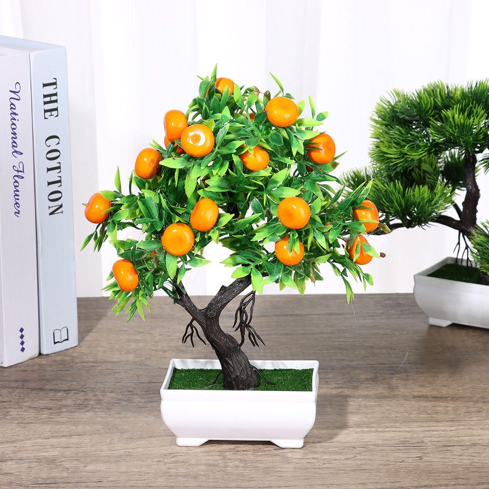 Chậu Cây Bonsai Nhân Tạo Để Bàn Trang Trí Khách Sạn