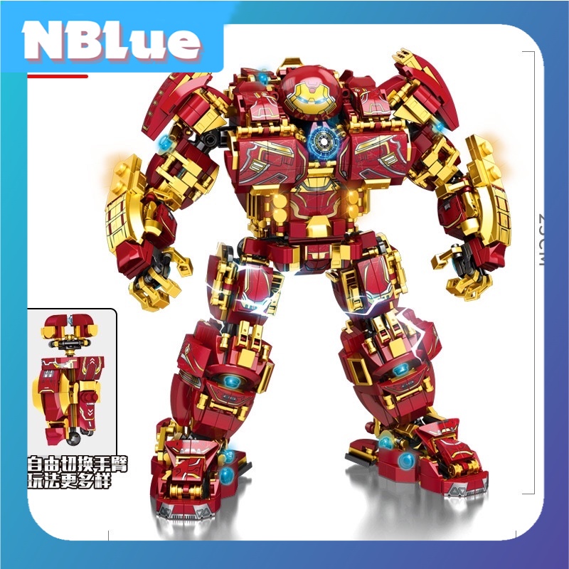 Đồ Chơi Xếp Hình non Lego Hulk Buster LY 76026 Lắp Ráp Marvel Avengers Mô Hình 1450 Mảnh Ghép Iron man