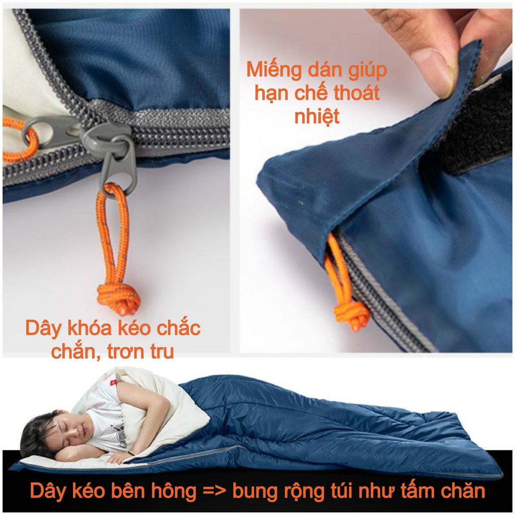 Túi ngủ văn phòng, túi ngủ du lịch cao cấp, phượt dã ngoại Naturehike êm ái, gọn nhẹ | BigBuy360 - bigbuy360.vn