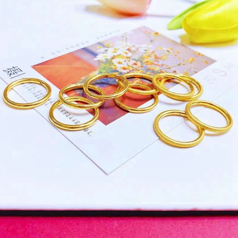 999 Gold Ring The Circle Bridal 24 K Pair Ring Tail Ring